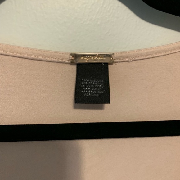Women’s blush pink Magaschoni long sleeve blouse - Picture 2 of 4